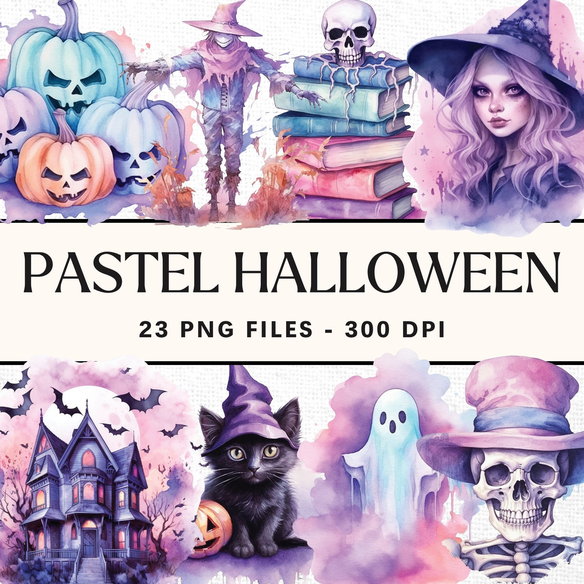 Pastel Halloween Clipart Pack