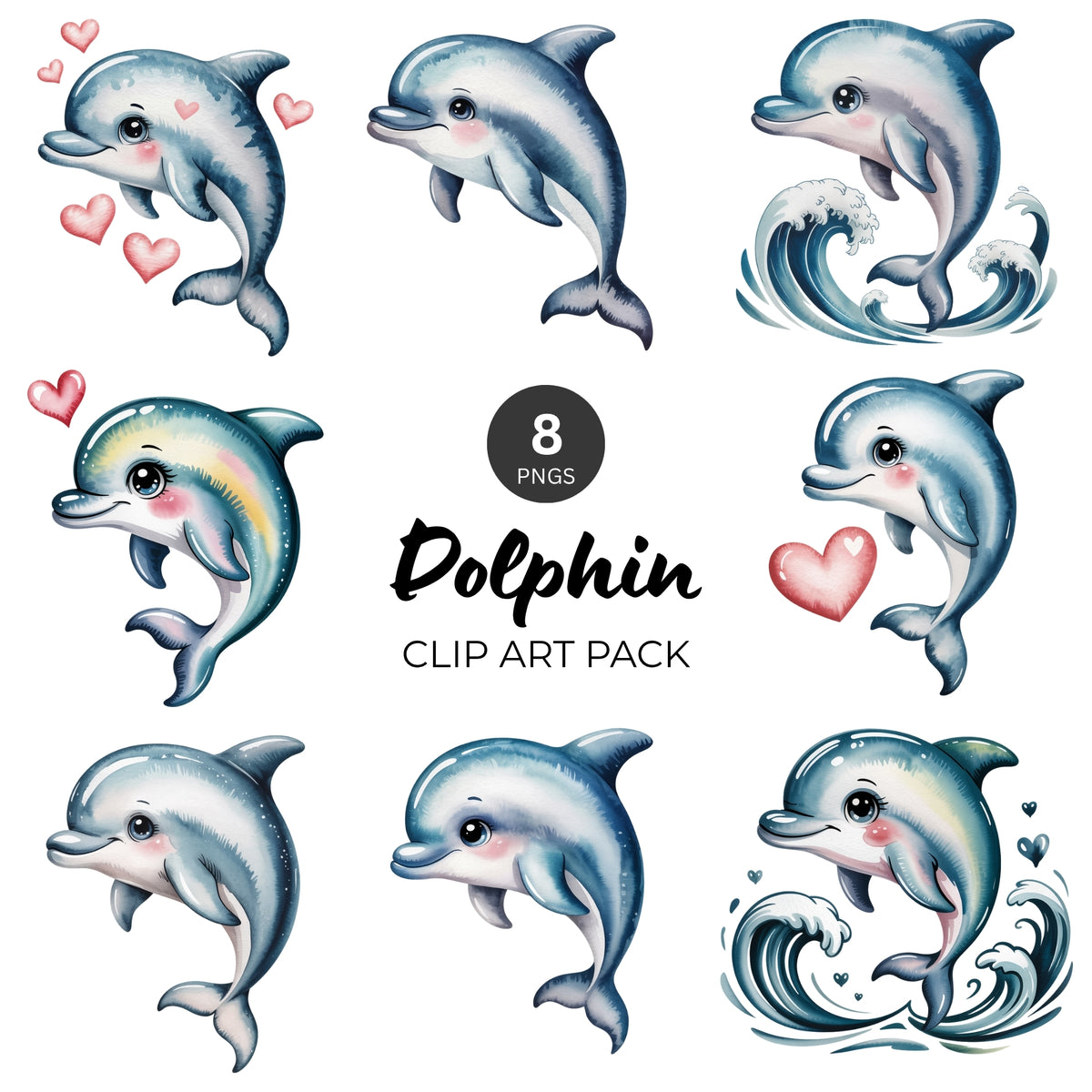 Dolphin Clipart Pack