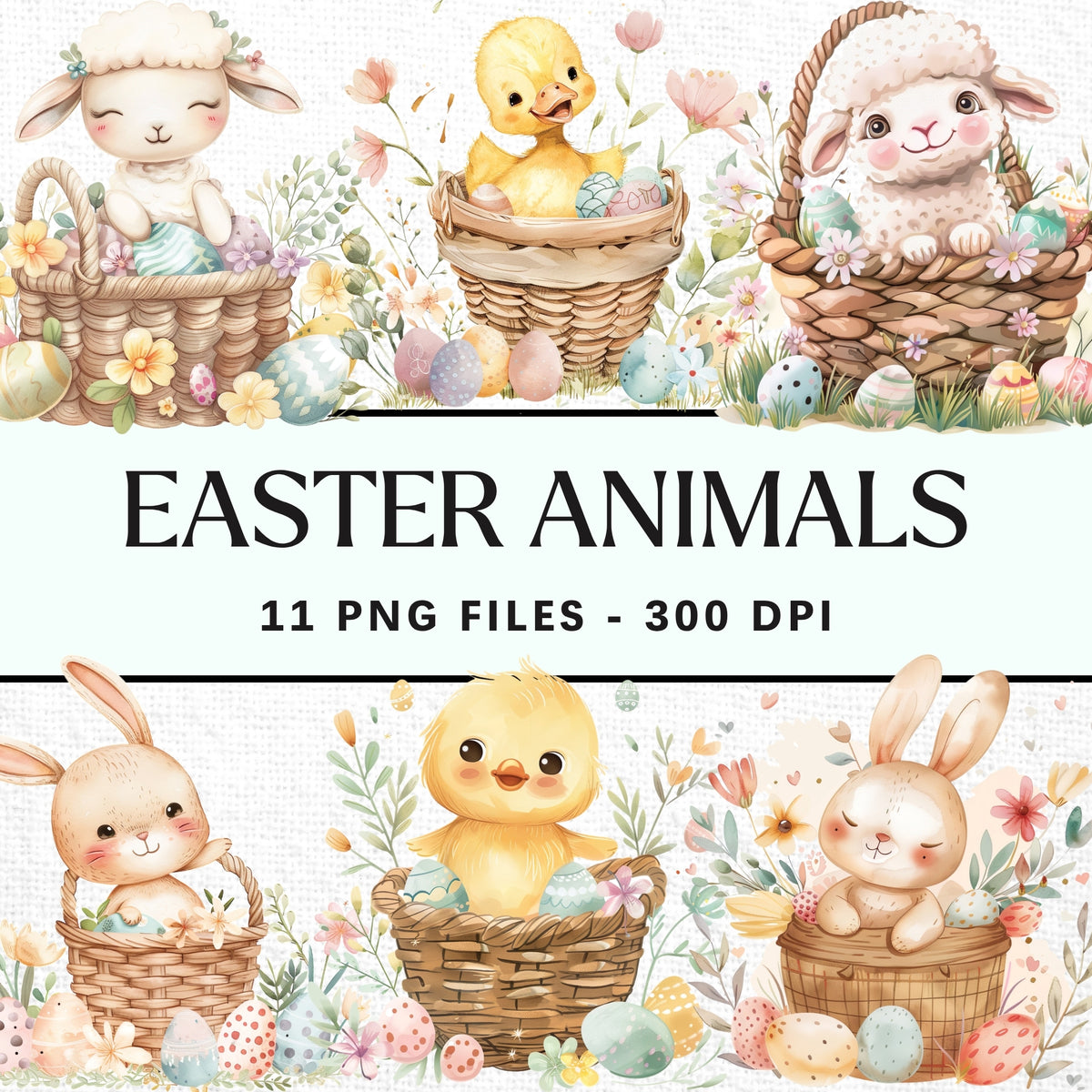 Easter Bunny Clip Art Clipart Pack