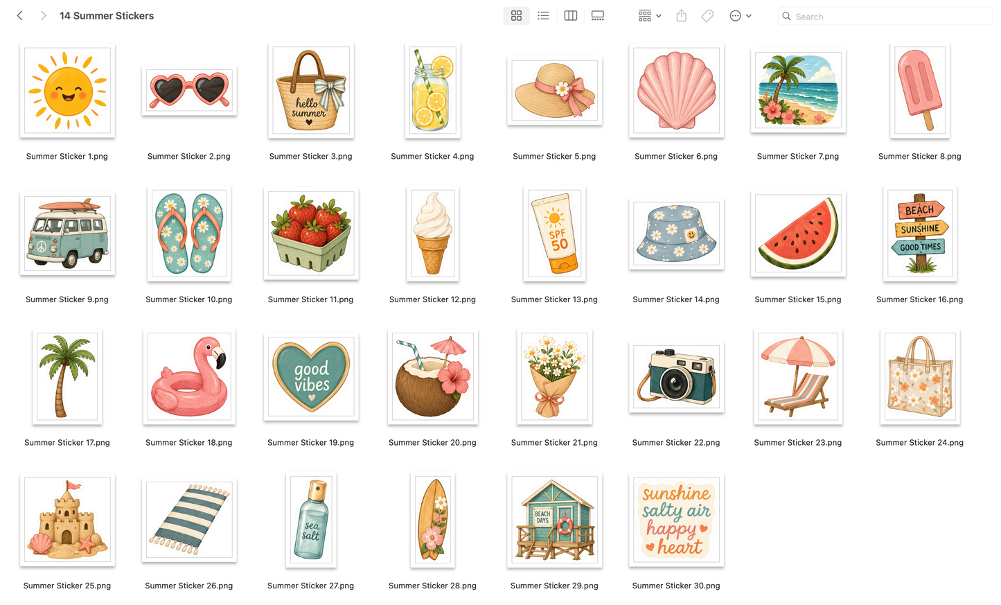 Summer Stickers