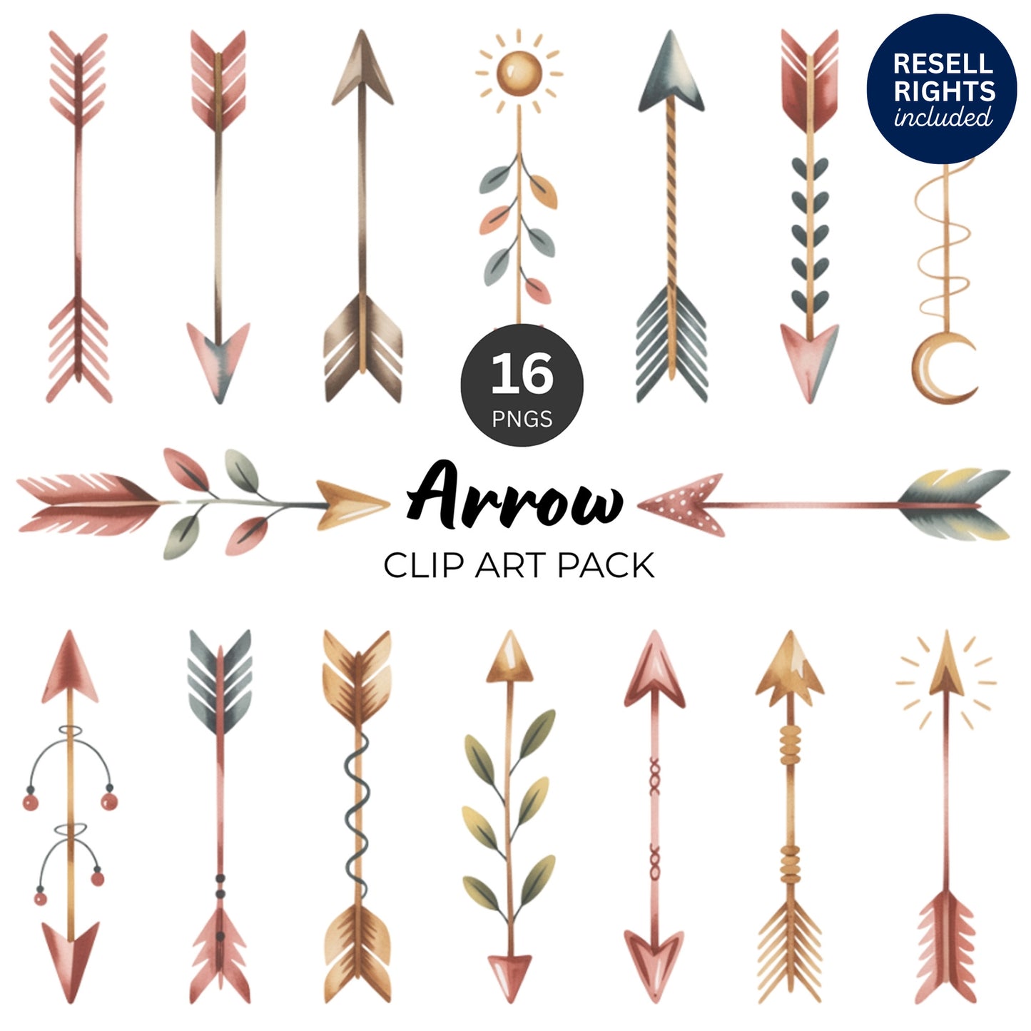 Arrow Clipart Pack | Resell Rights Included