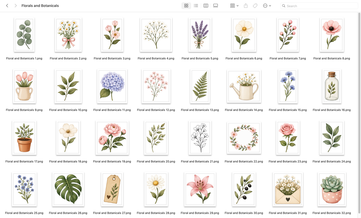 Florals and Botanicals Stickers