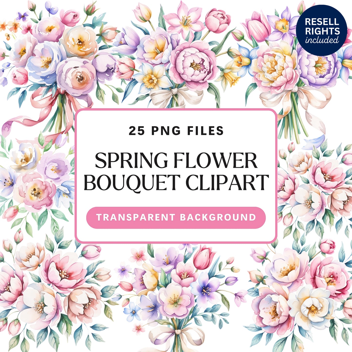 Spring Flower Bouquet Clipart