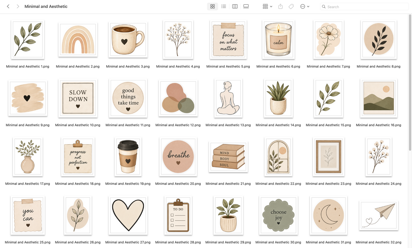 Minimal and Aesthetic Stickers