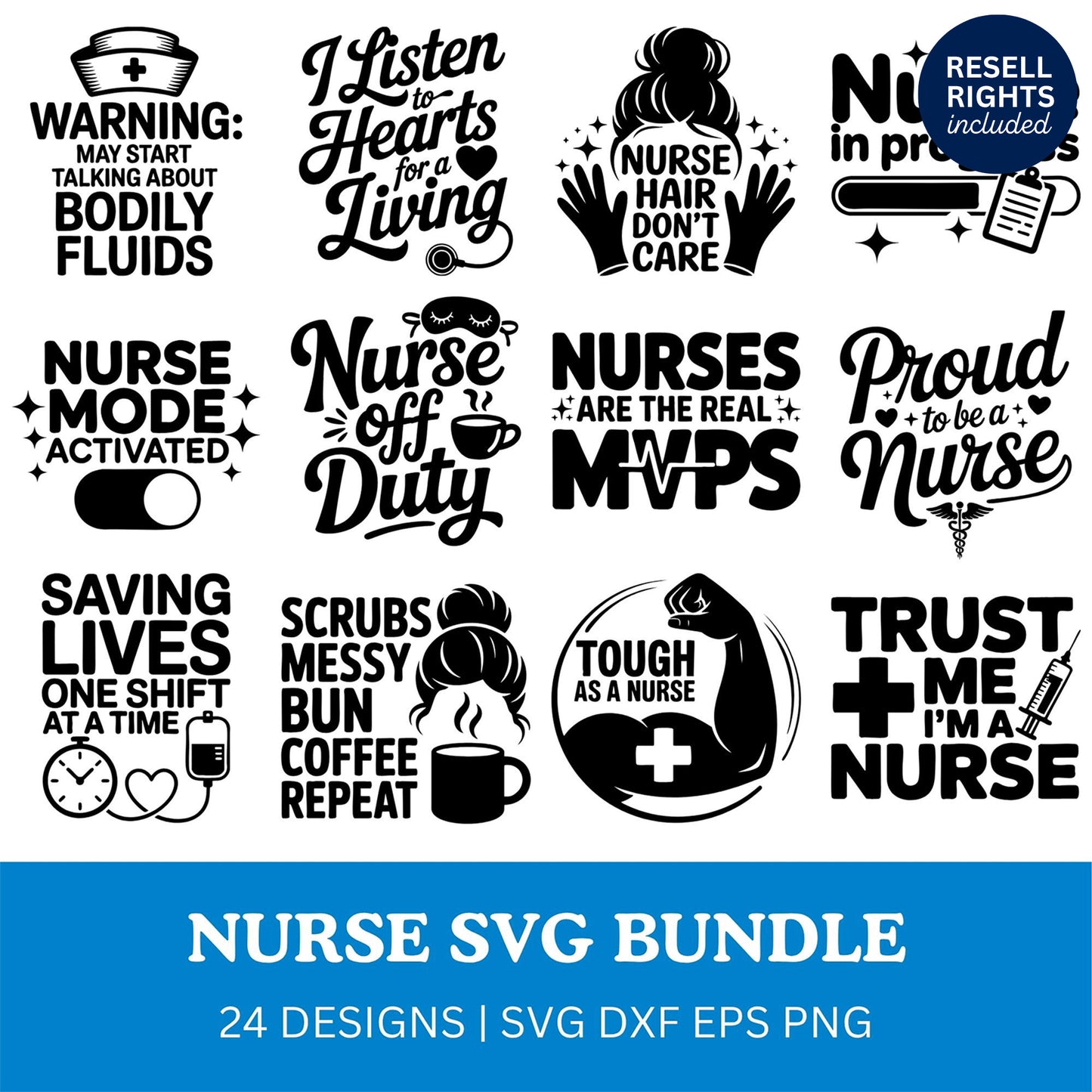 Nurse SVG Bundle | Resell Rights Included