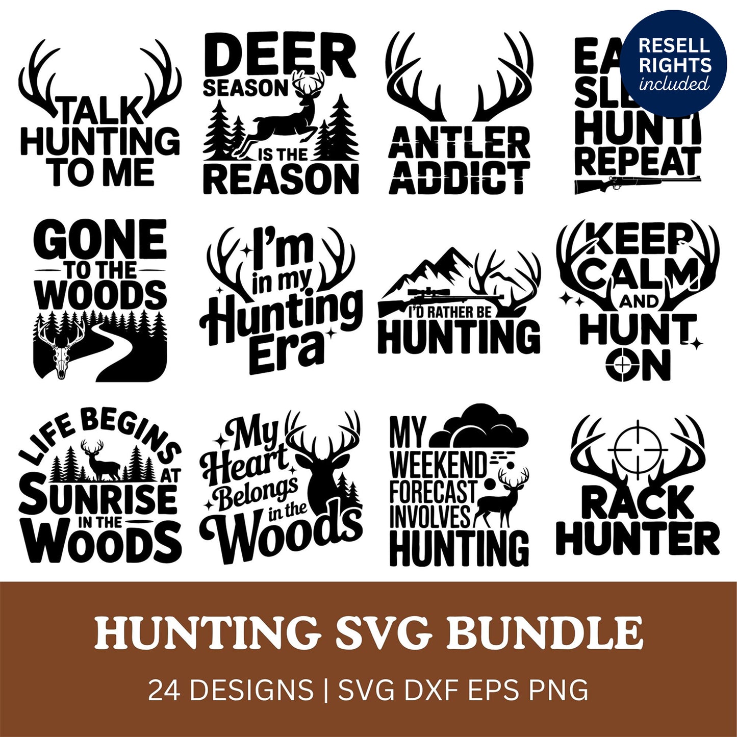 Hunting SVG Bundle | Resell Rights Included