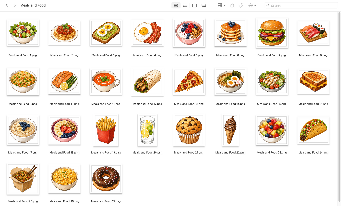 Meals and Food Stickers