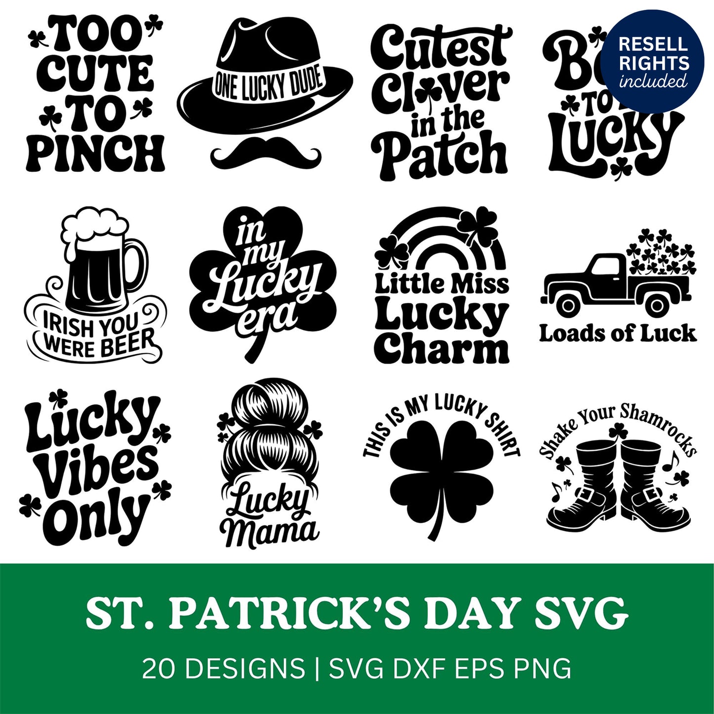St Patricks Day SVG Bundle | Resell Rights Included