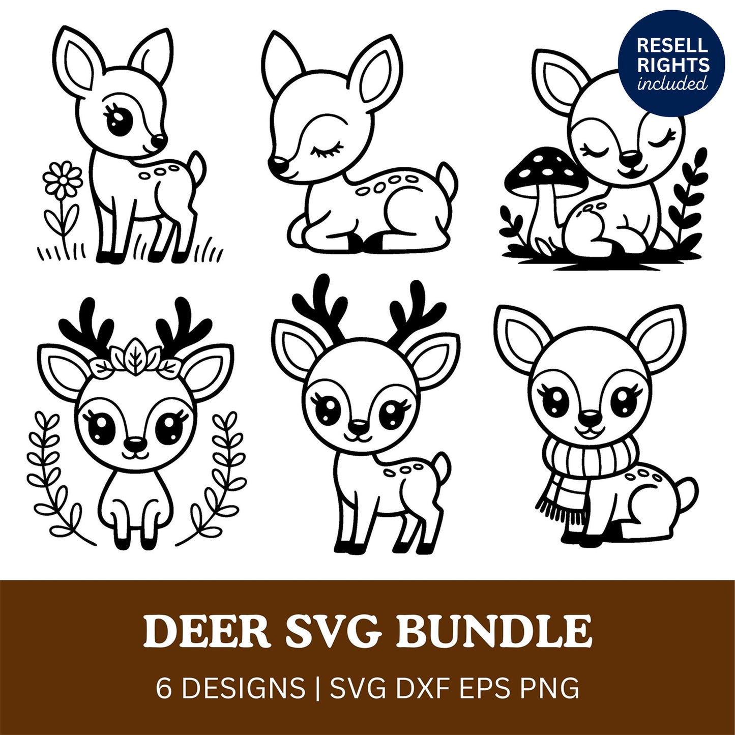 Deer SVG Bundle | Resell Rights Included