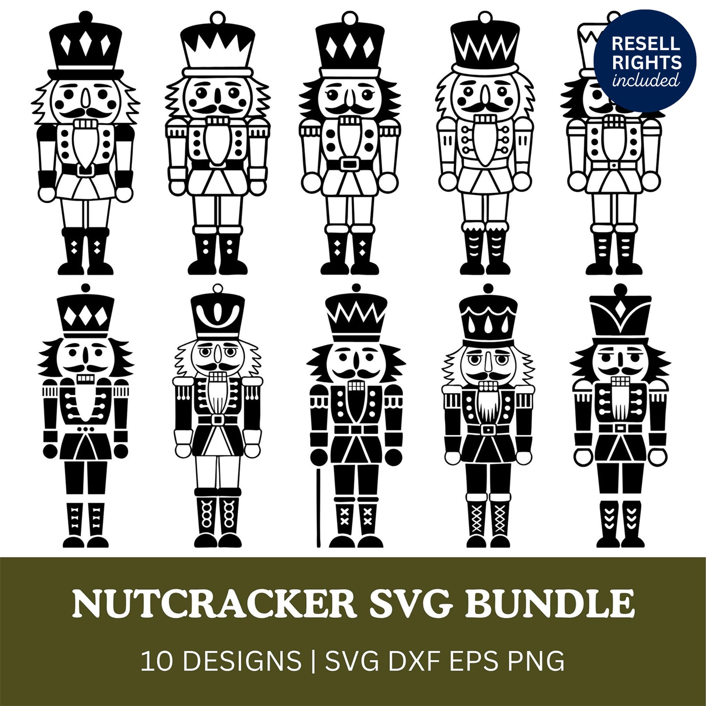 Nutcracker SVG Bundle | Resell Rights Included