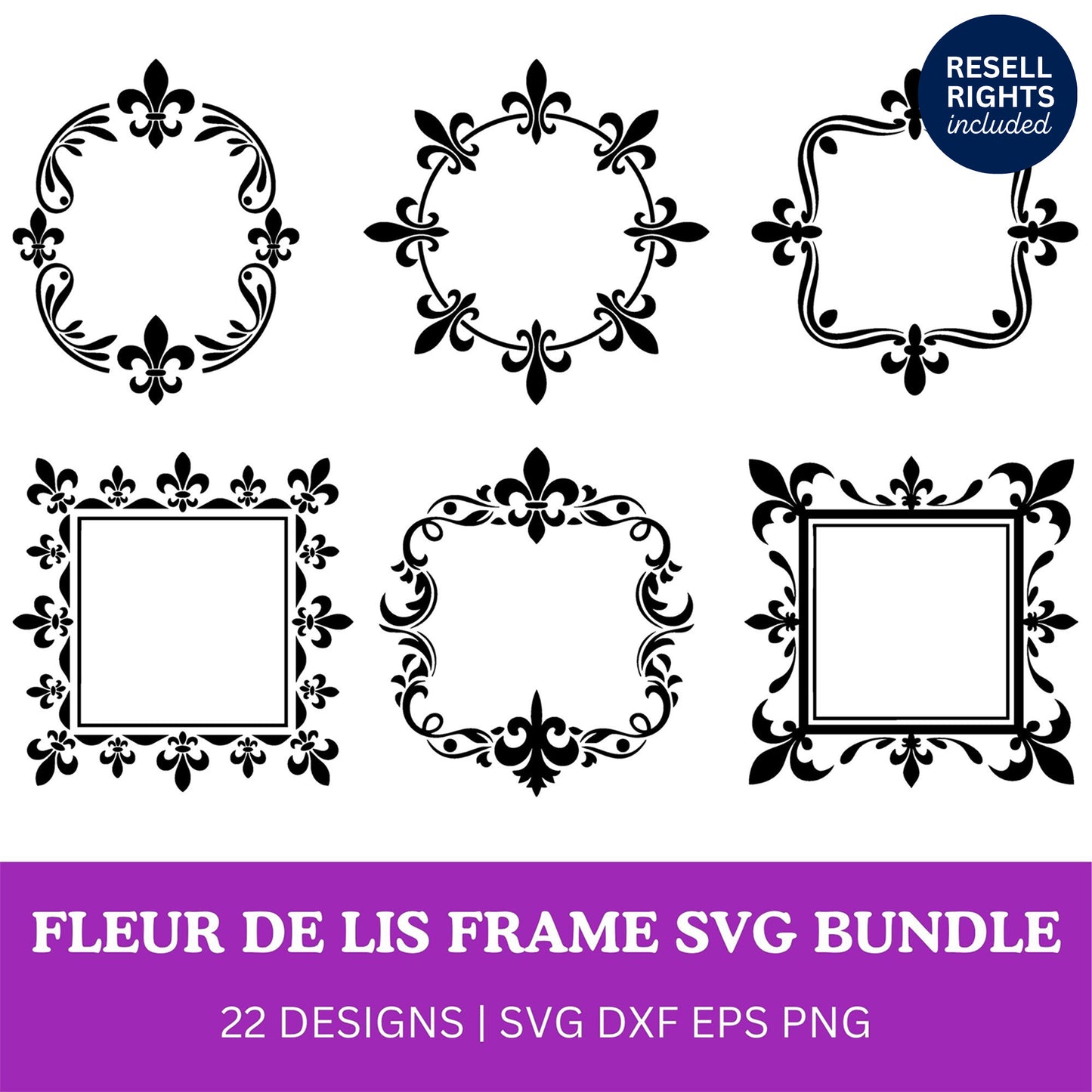 Mardi Gras Frame SVG Bundle | Resell Rights Included