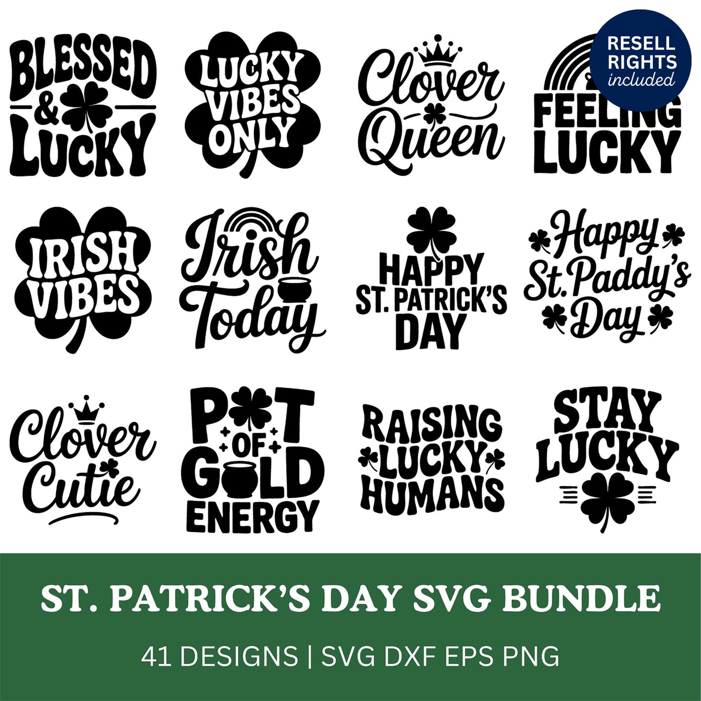St Patricks Day SVG Bundle | Resell Rights Included