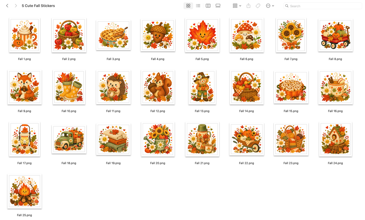 Cute Fall Stickers
