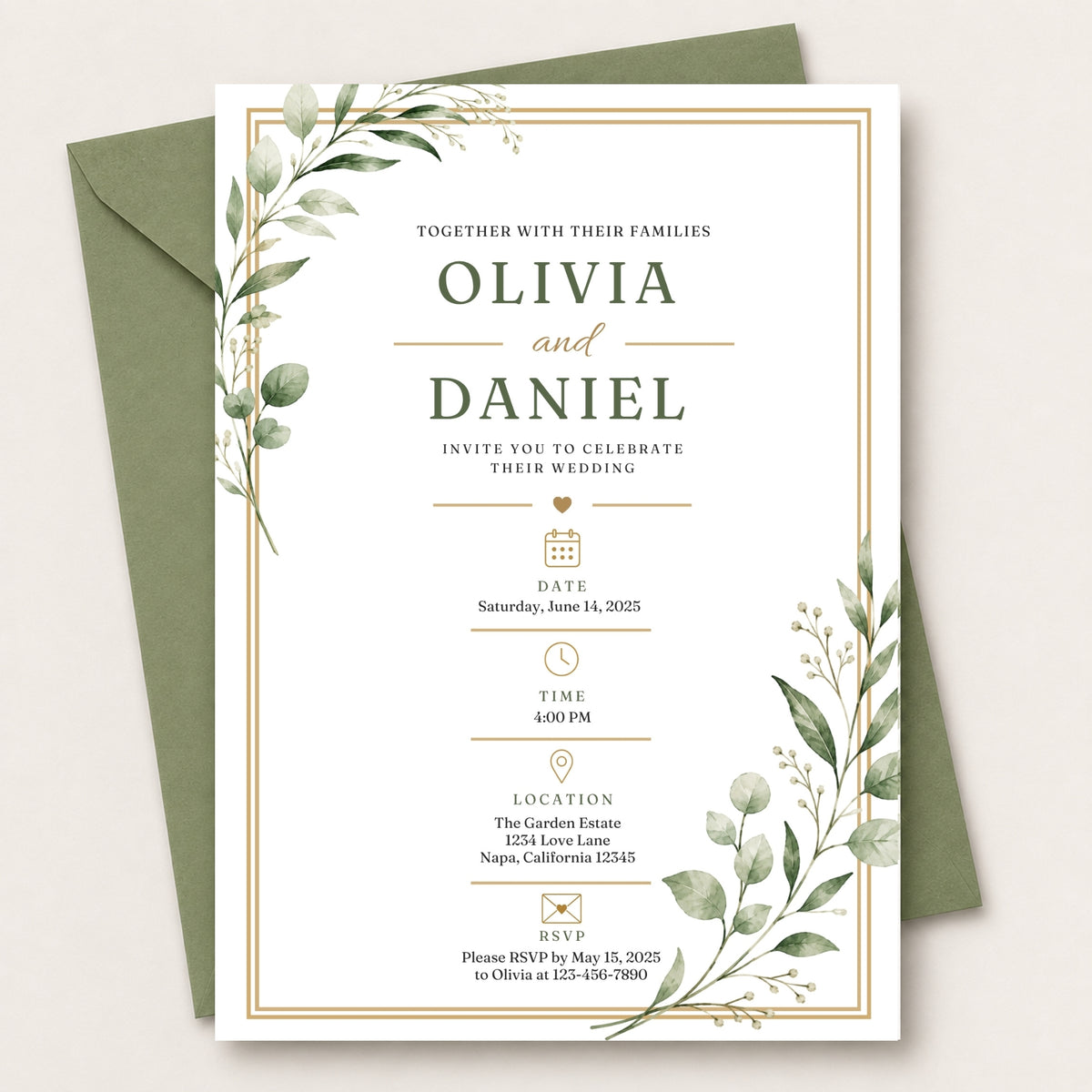 Botanical Wedding Invitation