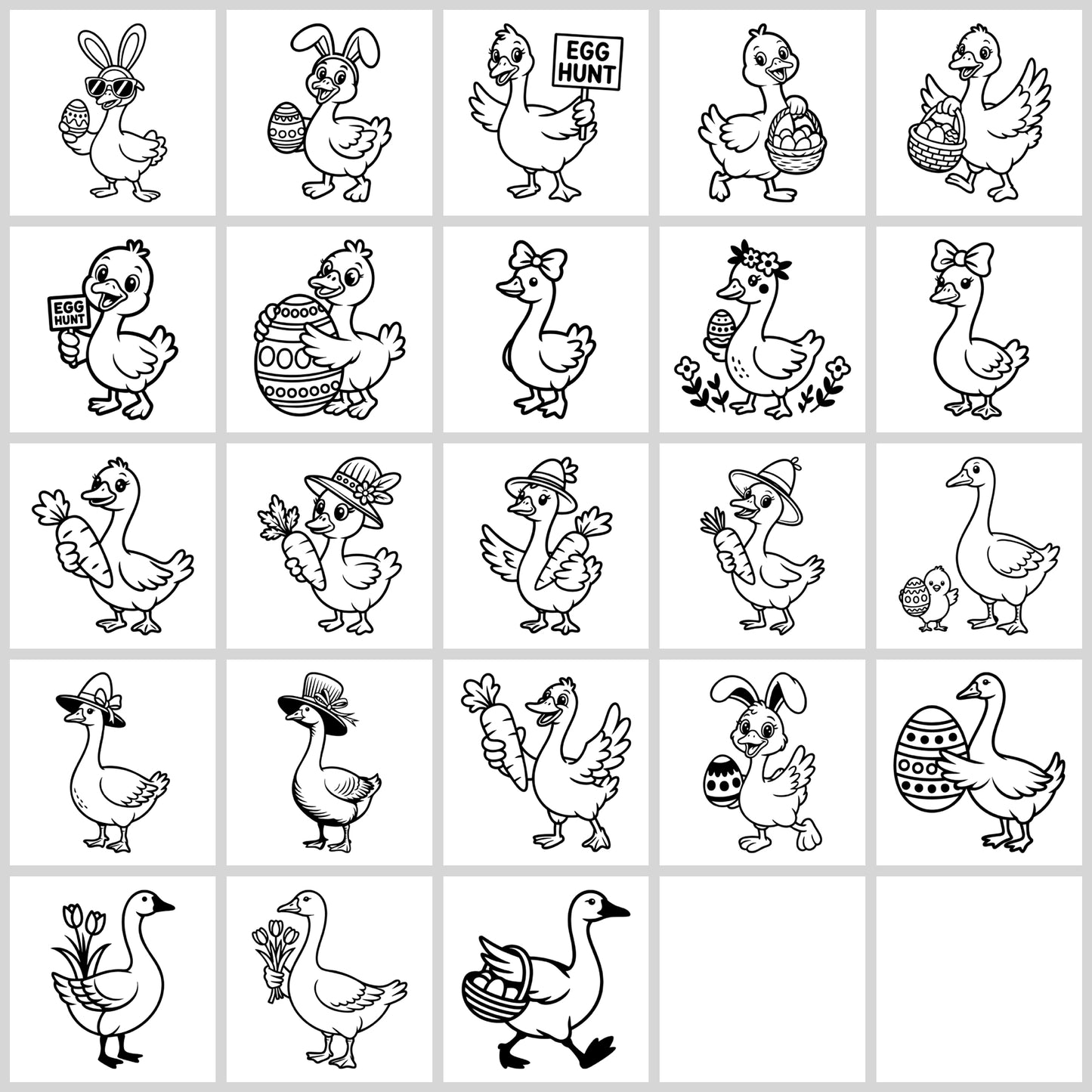 Cute Easter Goose SVG Bundle | Resell Rights Included