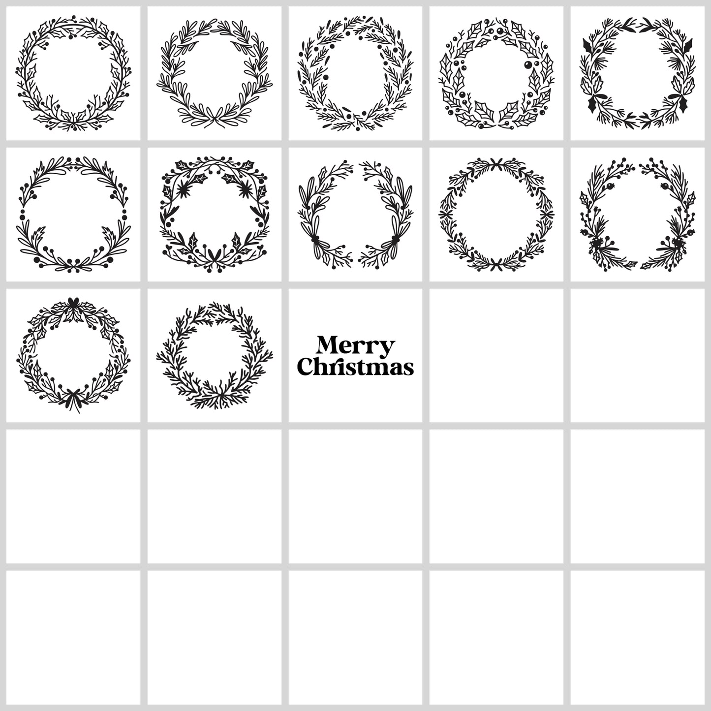 Christmas Wreaths SVG Bundle | Resell Rights Included