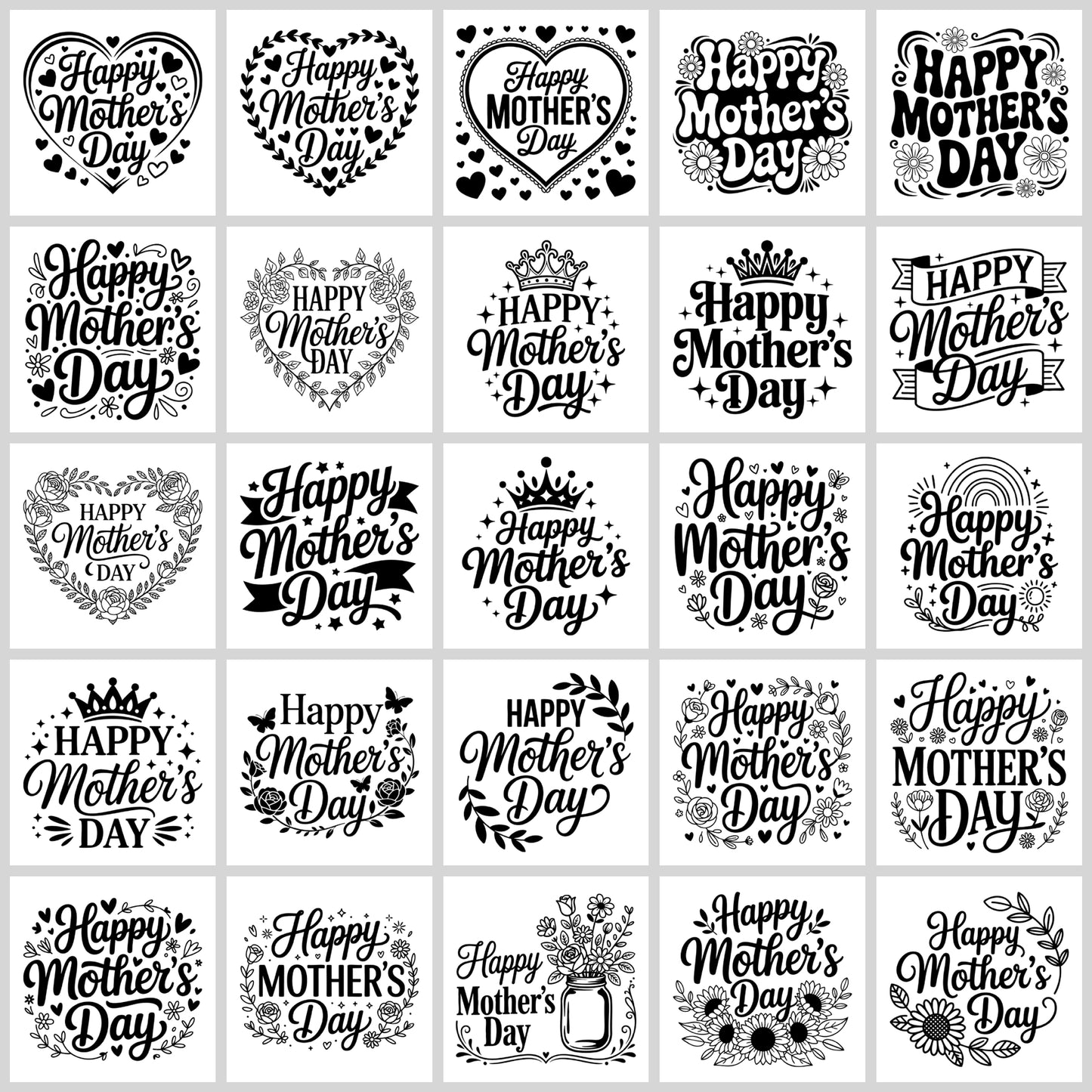 Happy Mothers Day SVG Bundle | Resell Rights Included