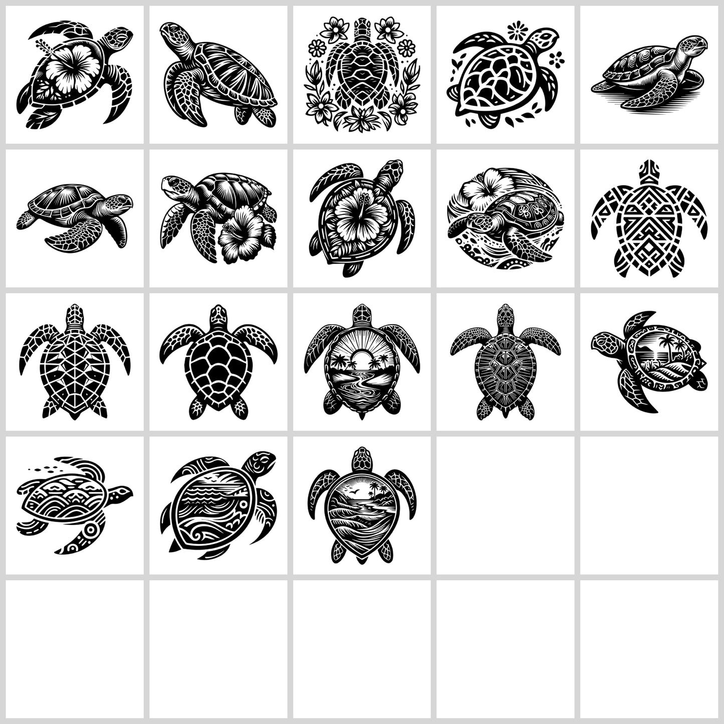 Sea Turtle SVG Bundle | Resell Rights Included