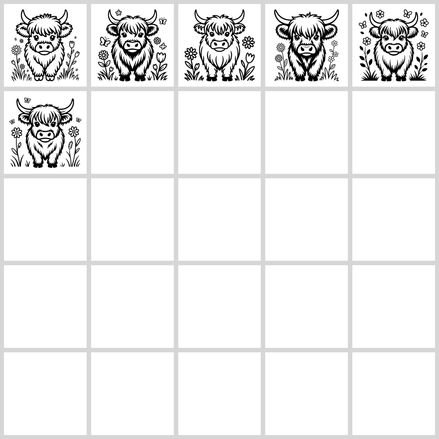 Highland Cow SVG Bundle | Resell Rights Included