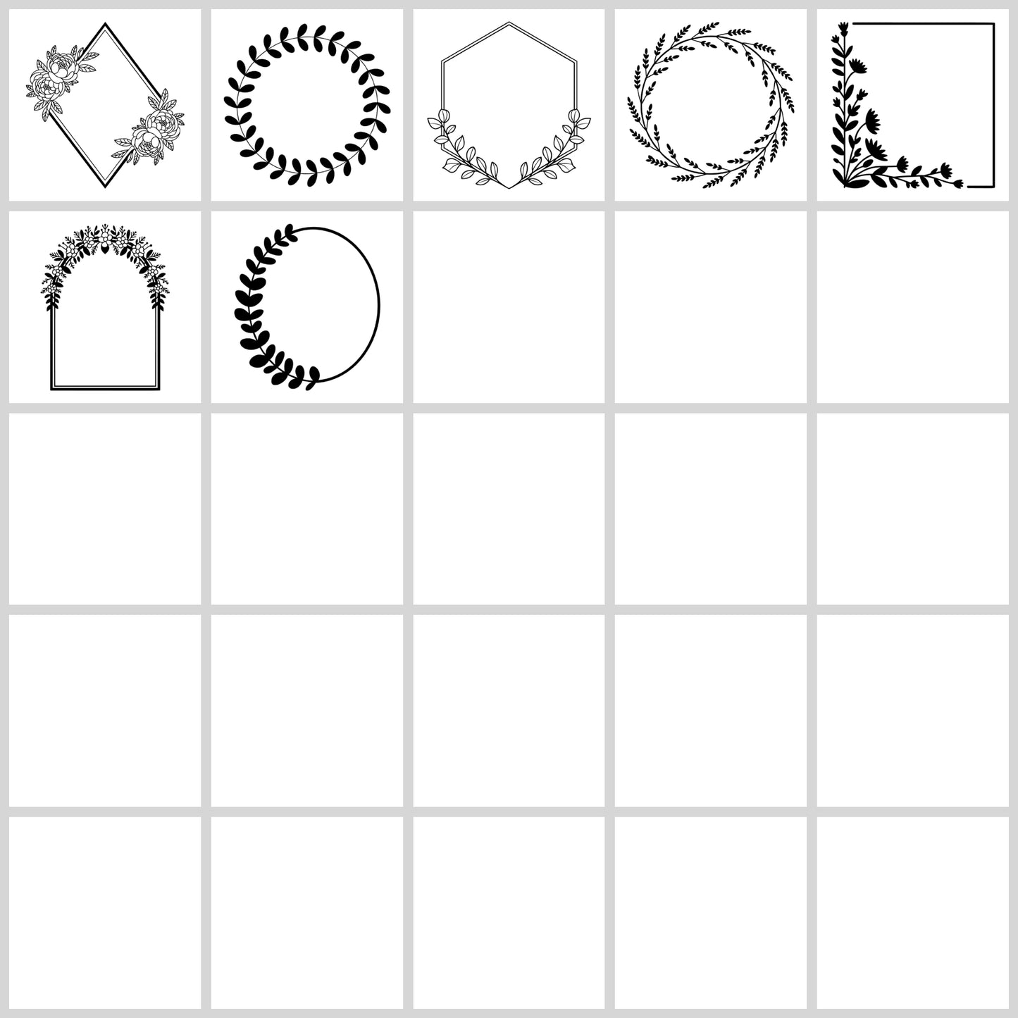 Floral Frame SVG Bundle | Resell Rights Included