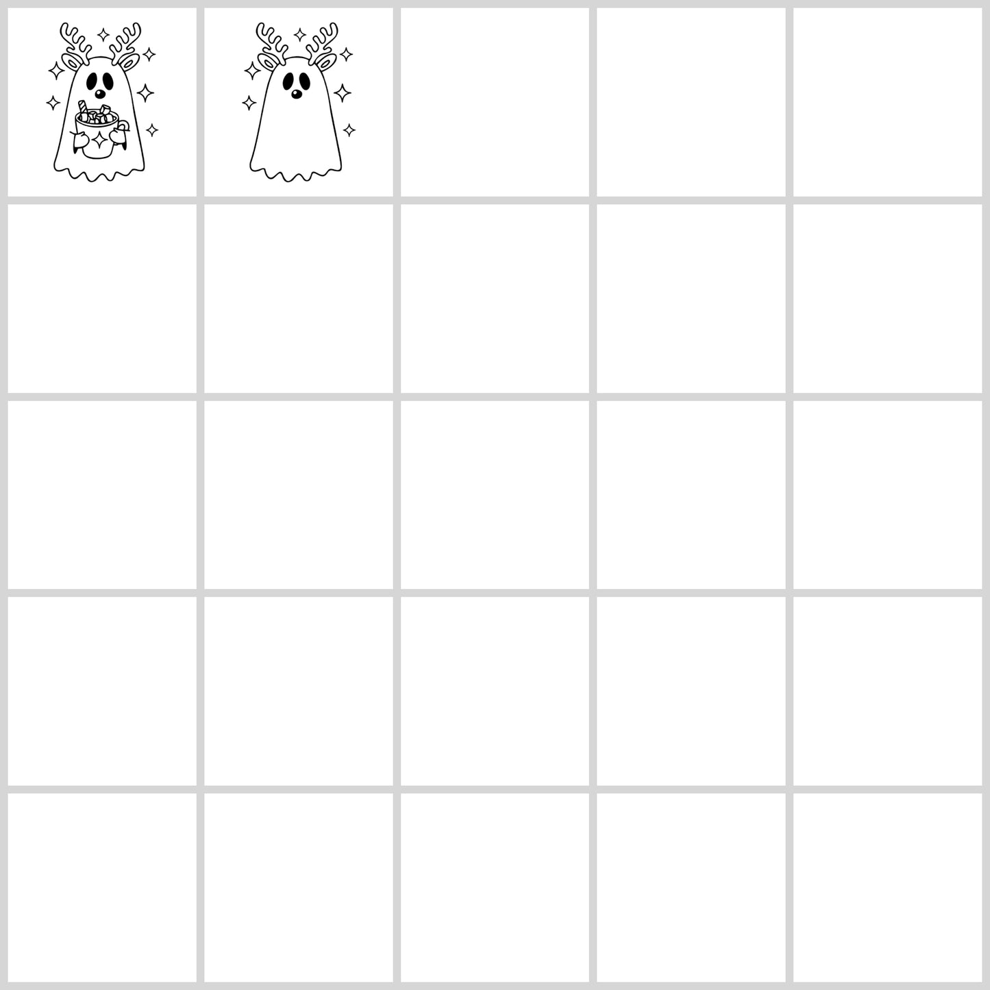 Cute Christmas Ghost SVG Bundle with Resell Rights