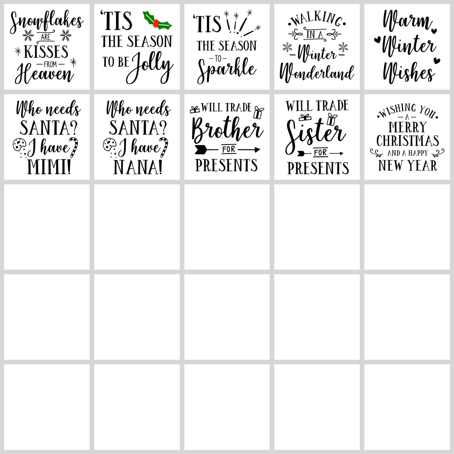 Christmas New Year SVG Bundle | Resell Rights Included