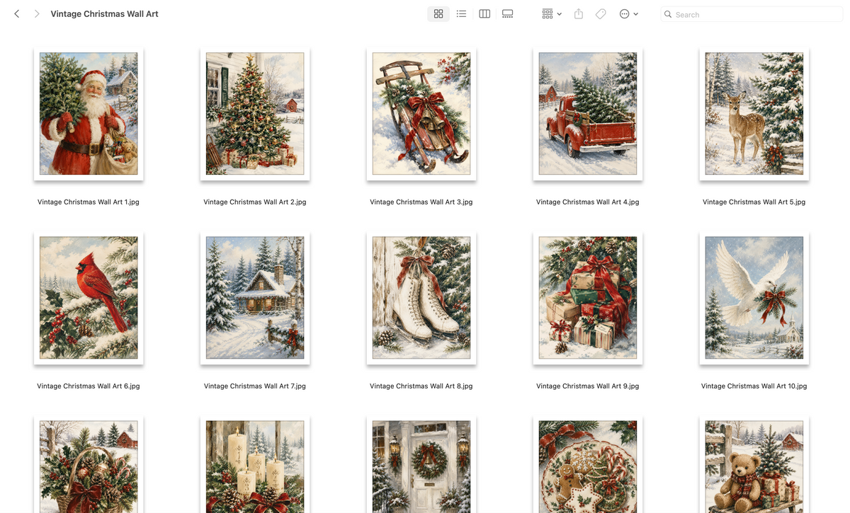 Vintage Christmas Wall Art
