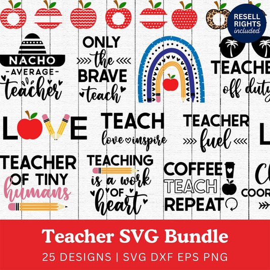 Teacher SVG Bundle | Resell Rights Included