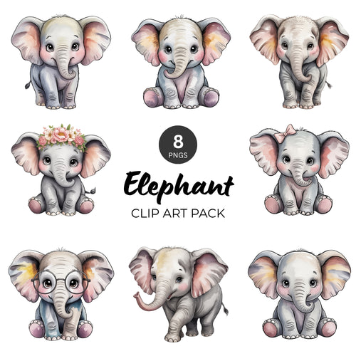 Elephant Clipart Pack