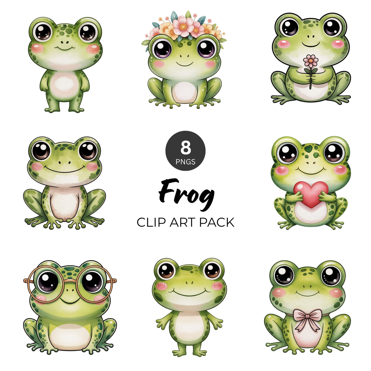 Frog Clipart Pack