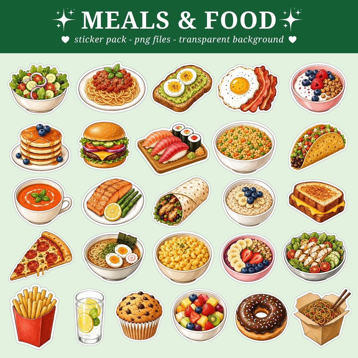 Meals and Food Stickers