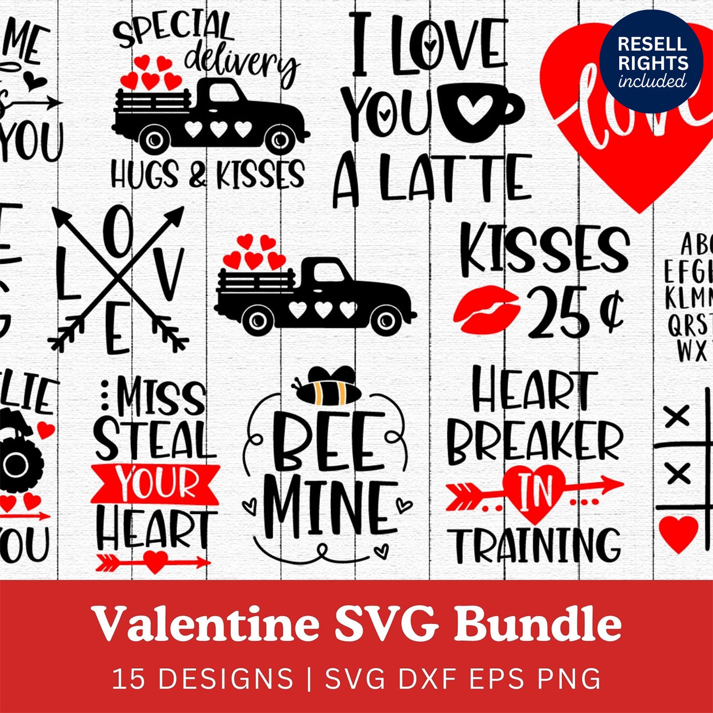 Valentine SVG Bundle | Resell Rights Included