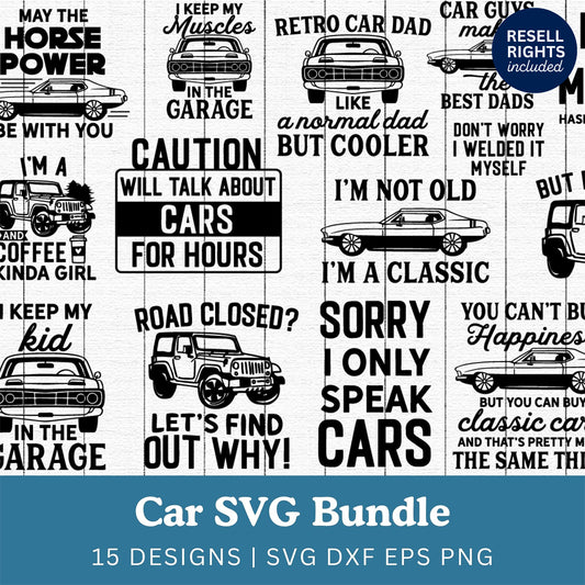 Car Lover SVG Bundle | Resell Rights Included