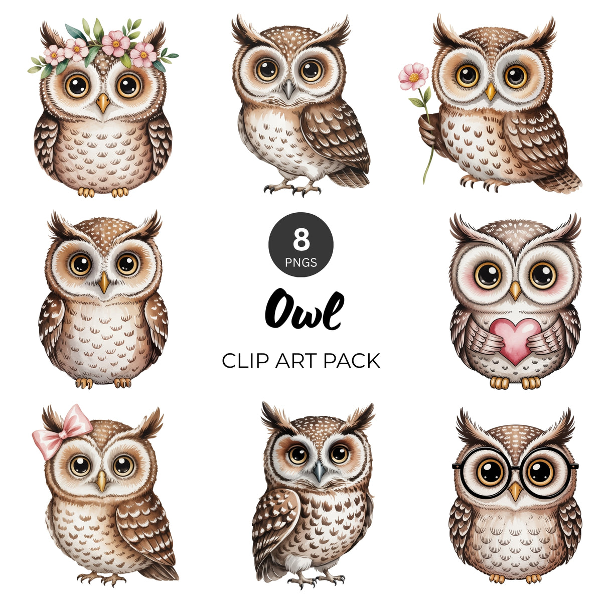 Owl Clipart Pack
