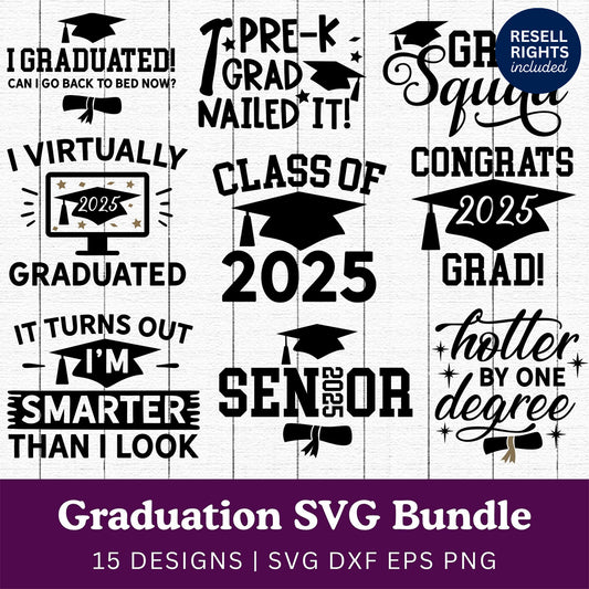 Graduation SVG Bundle | Resell Rights Included