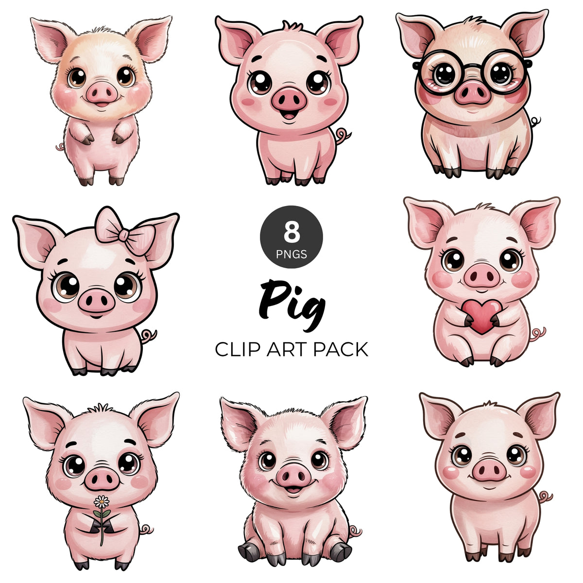 Pig Clipart Pack