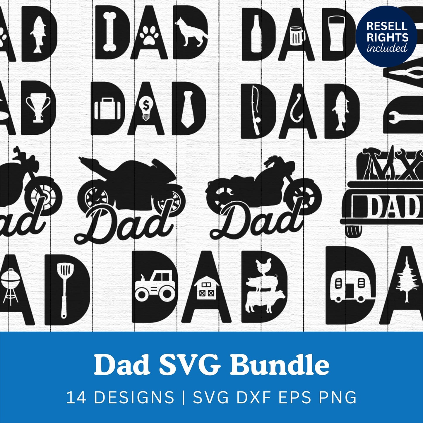 Dad SVG Bundle | Resell Rights Included