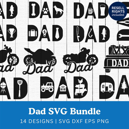 Dad SVG Bundle | Resell Rights Included