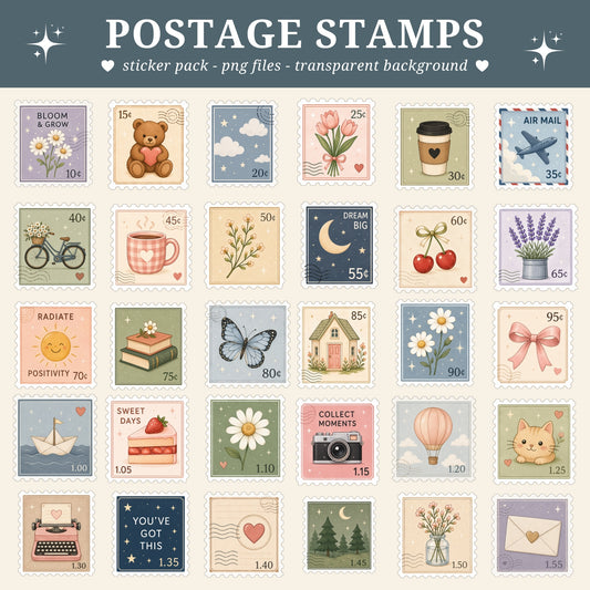 Postage Stamp Stickers