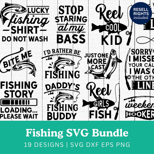 Fishing SVG Bundle | Resell Rights Included