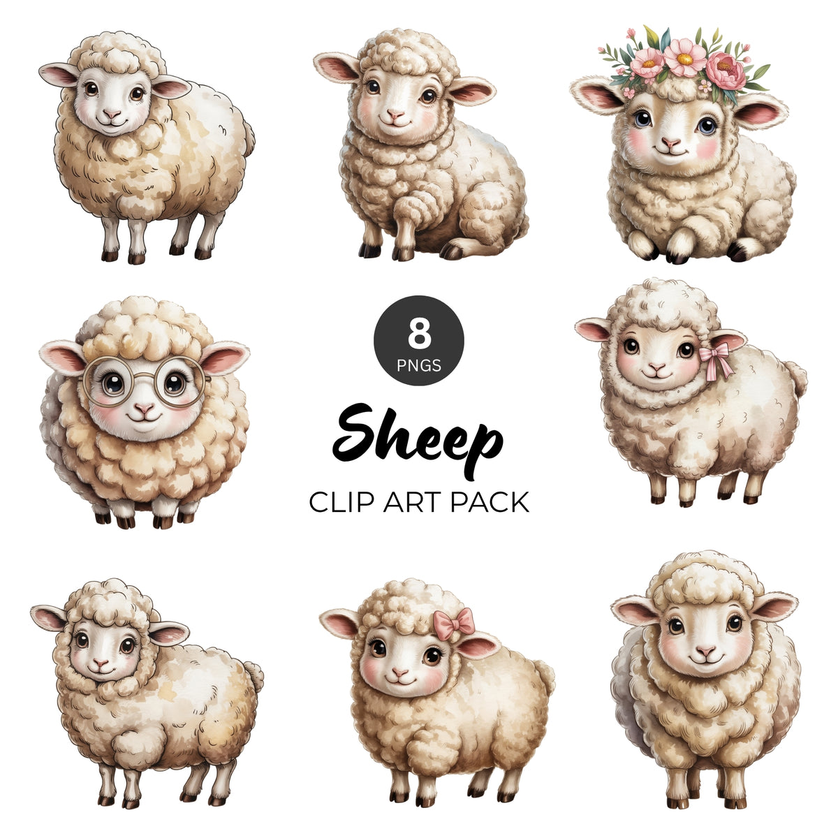 Sheep Clipart Pack