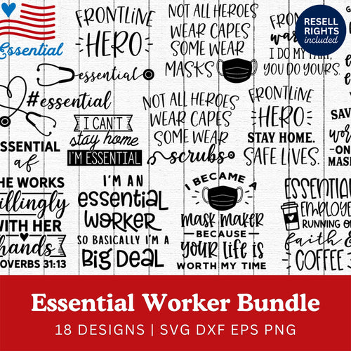 Essential Worker SVG Bundle
