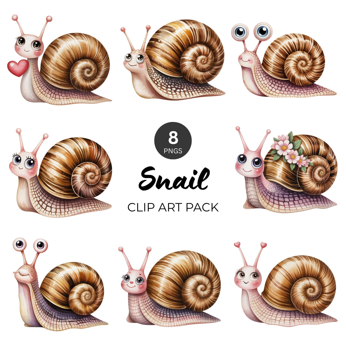 Snail Clipart Pack
