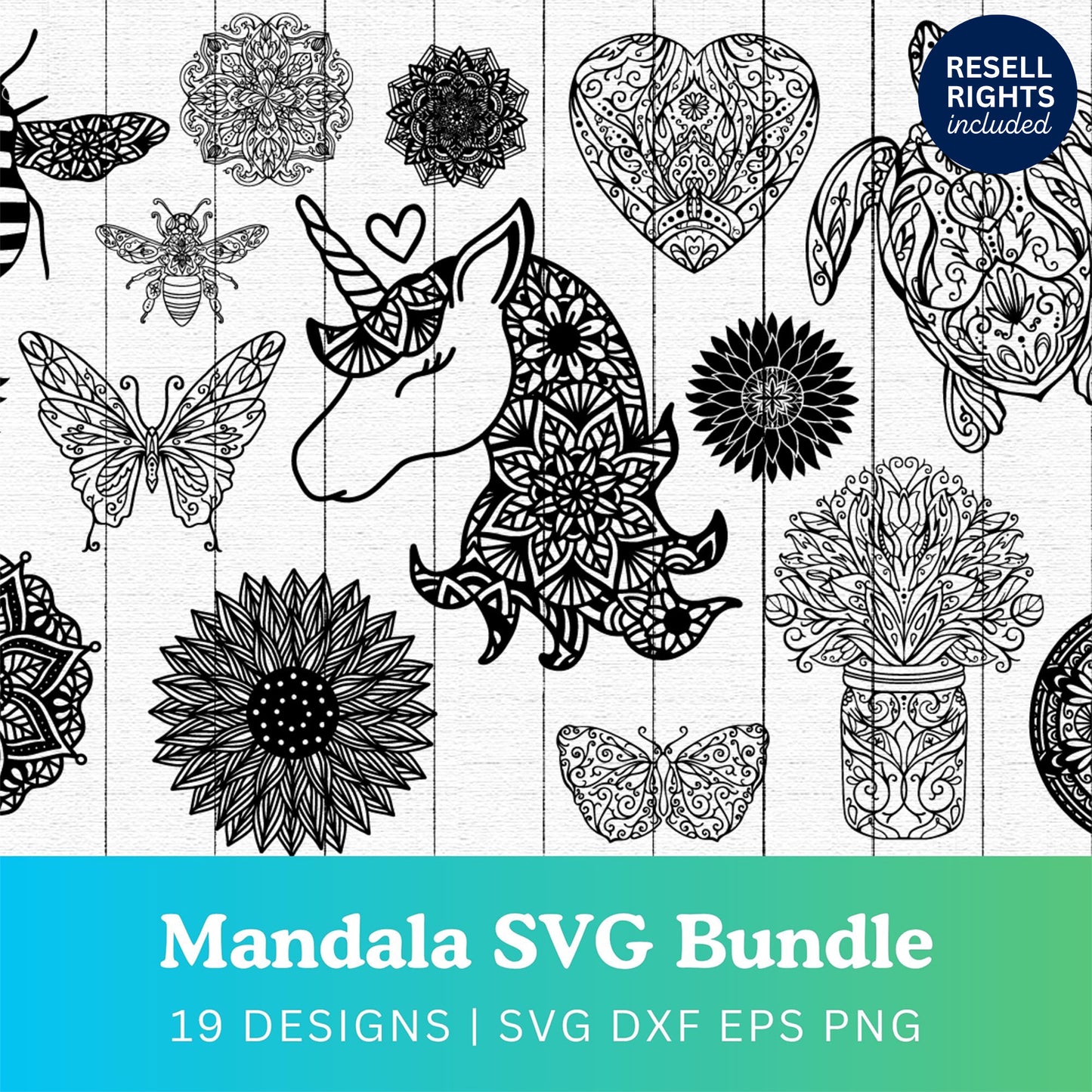 Mandala SVG Bundle | Resell Rights Included