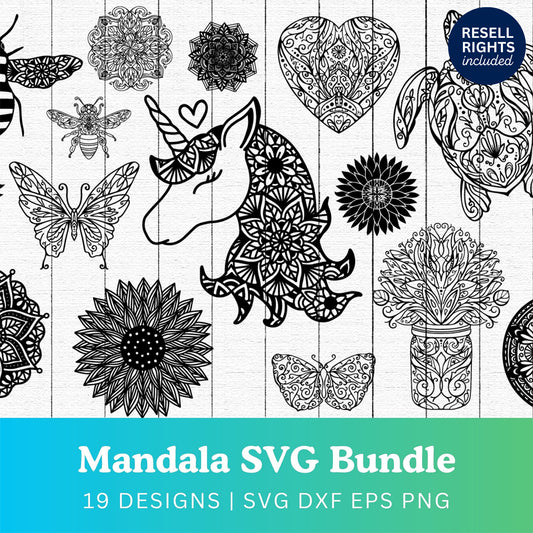 Mandala SVG Bundle | Resell Rights Included