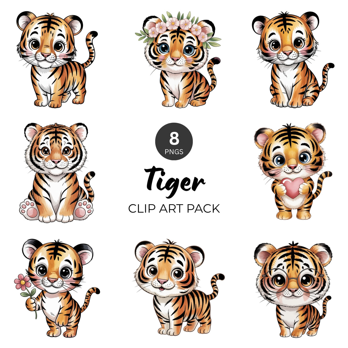 Tiger Clipart Pack