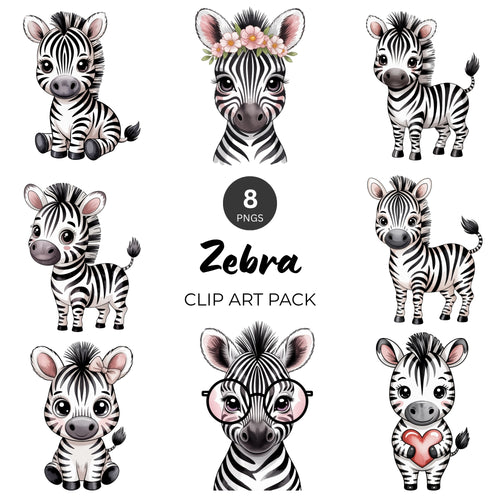Zebra Clipart Pack