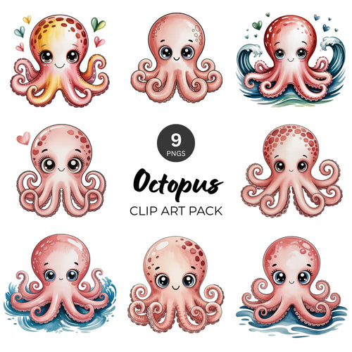 Octopus Clipart Pack