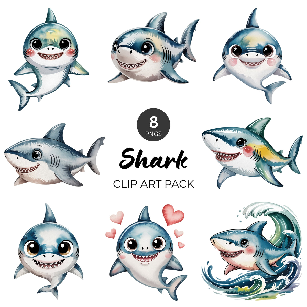 Shark Clipart Pack
