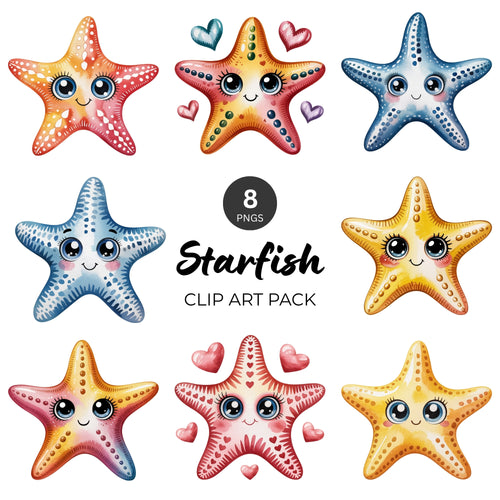 Starfish Clipart Pack
